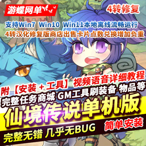 仙境传说网游单机版4转汉化修复版，配套GM工具视频教程-宝藏游戏