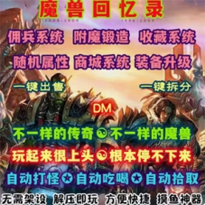 DM游戏传奇世界魔兽回忆录单机版游戏 特色自动挂机