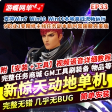 惊天动地9职业网游单机版EP33精修主线任务副本GM后台完美版